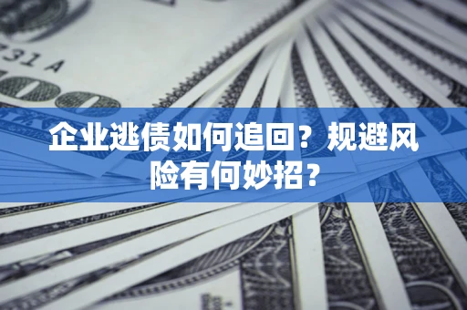 武汉企业逃债如何追回？规避风险有何妙招？
