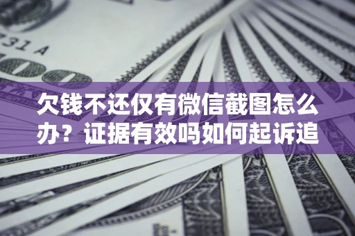 武汉欠钱不还仅有微信截图怎么办？证据有效吗如何起诉追回欠款？