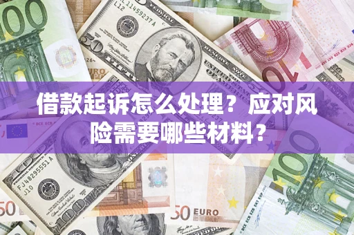 武汉借款起诉怎么处理？应对风险需要哪些材料？