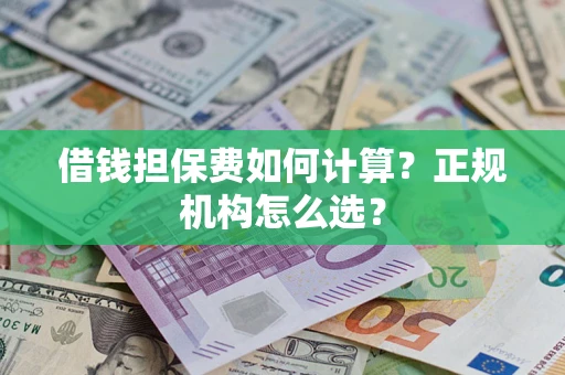 武汉借钱担保费如何计算？正规机构怎么选？