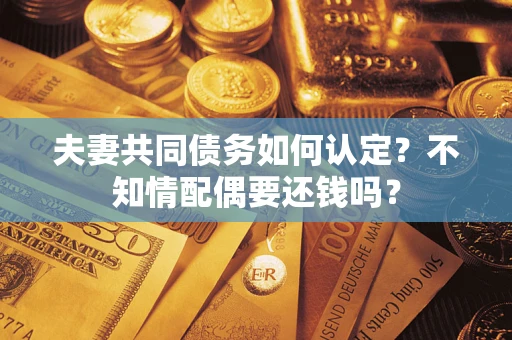 武汉夫妻共同债务如何认定？不知情配偶要还钱吗？