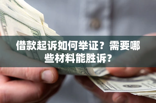 武汉借款起诉如何举证？需要哪些材料能胜诉？