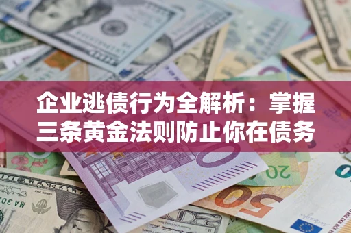 武汉企业逃债行为全解析：掌握三条黄金法则防止你在债务乱局中“踩雷”