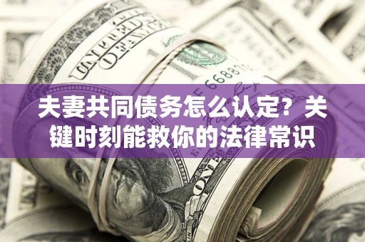 武汉夫妻共同债务怎么认定？关键时刻能救你的法律常识