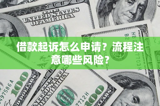 武汉借款起诉怎么申请？流程注意哪些风险？