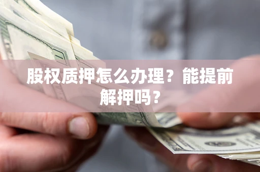 武汉股权质押怎么办理？能提前解押吗？