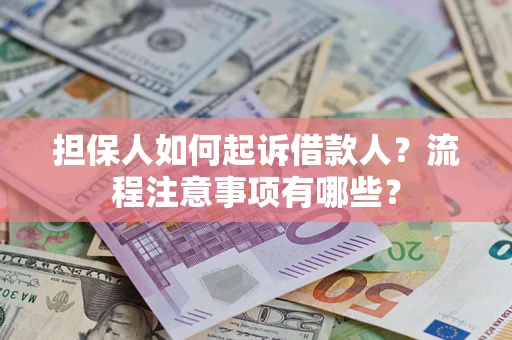 武汉担保人如何起诉借款人？流程注意事项有哪些？