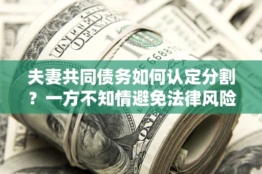 武汉夫妻共同债务如何认定分割？一方不知情避免法律风险必看！